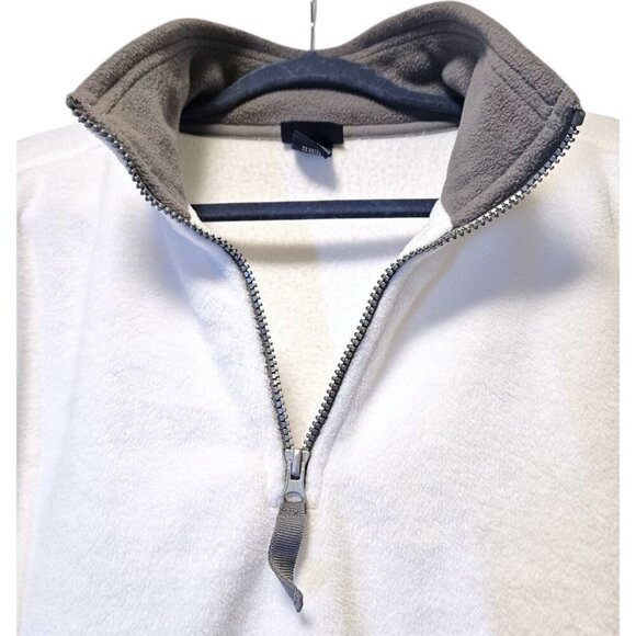 Champs Sports Y2K White Fleece Quarter-Zip Pullover Large Oversized - Picture 4 of 11
